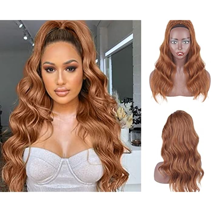 DILLARDS Cinhoo Brown Ponytail Extensions Drawstring Long Wavy 20Inch For Women Clip In Hair Extensions Curly Wavy Ponytail Hairpiece (Brown) - Image 1